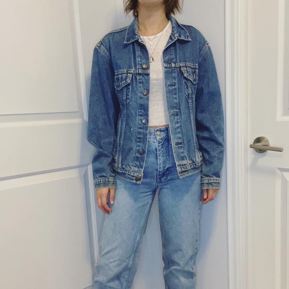 Vintage Levis Trucker Denim Jacket Mid Blue Size S - Picture 3 of 12